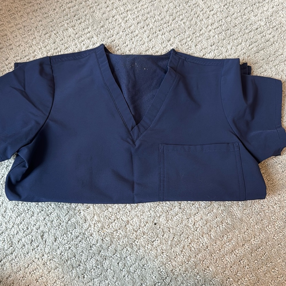 Blue scrub top